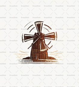 Rustikale Windmühle